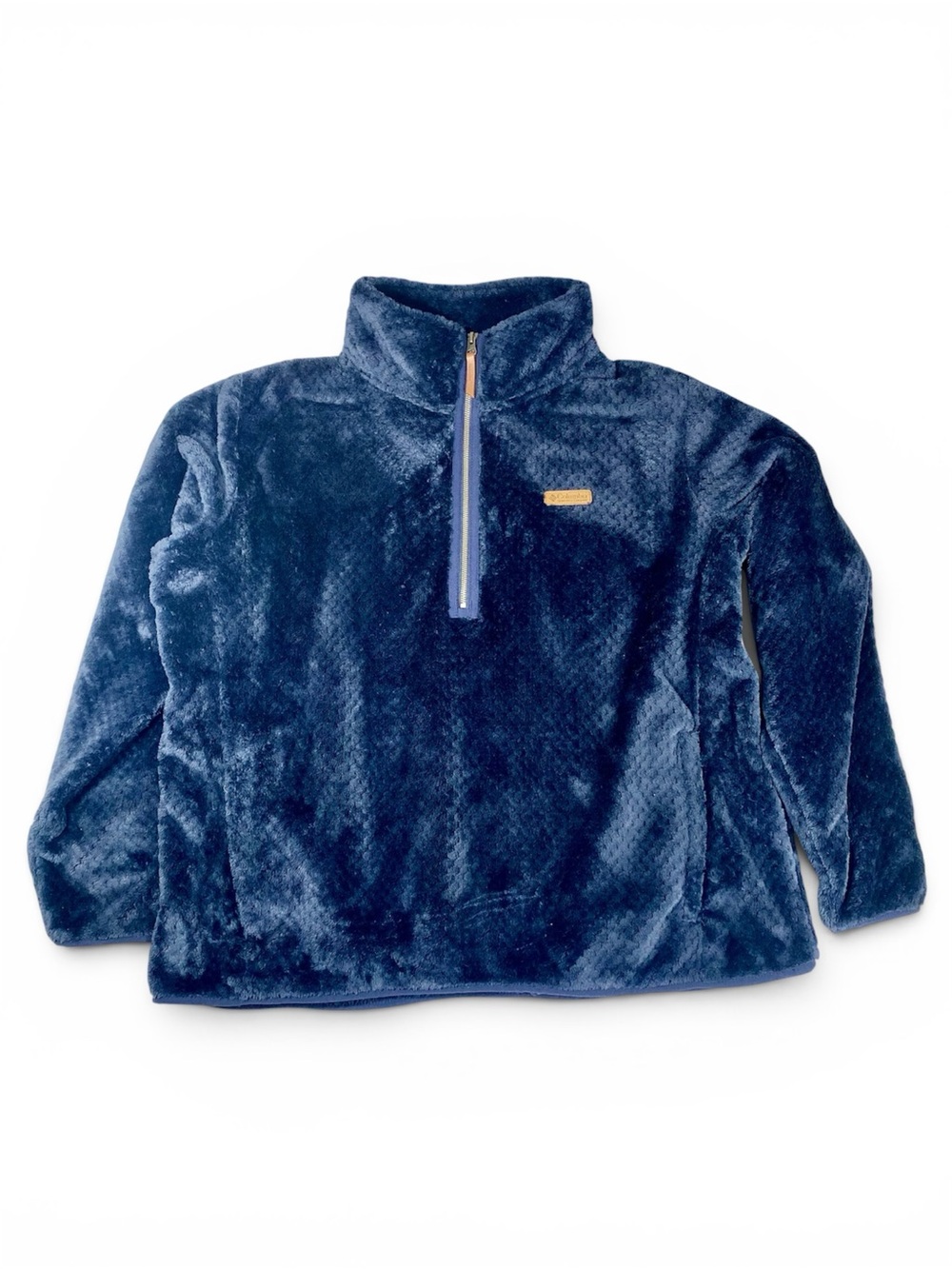 Columbia Fireside Sherpa 1/4 Zip Fleece Women’s XXL 2XL Navy Blue